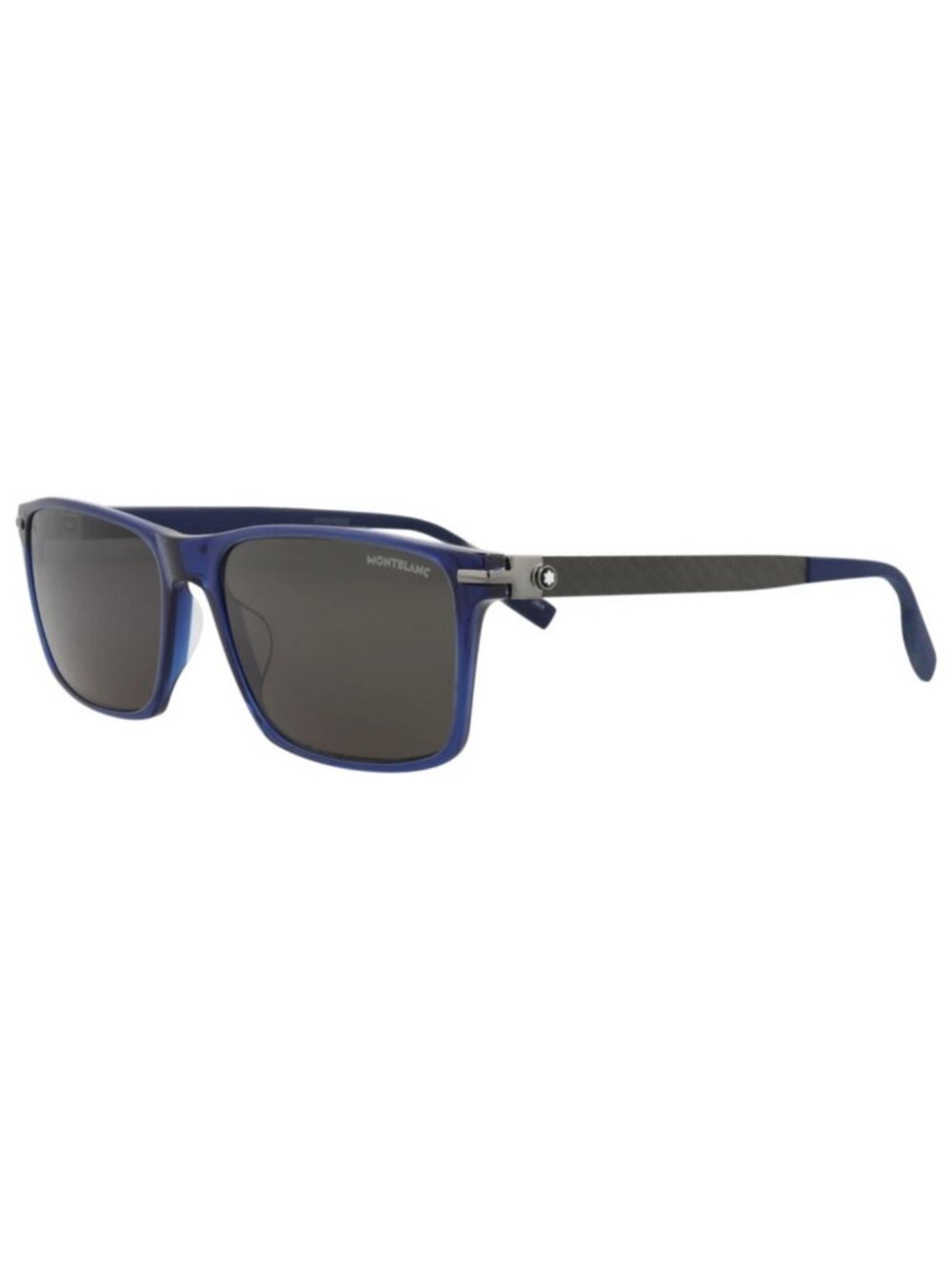 New Montblanc Women's Sunglasses Square Rectangle Acetate Frame Mens Blue Blue